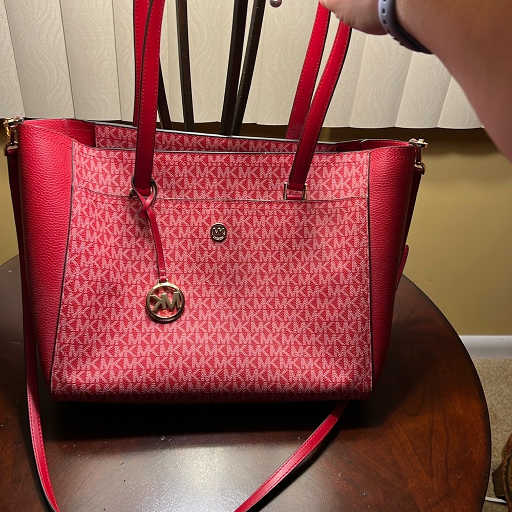 3 piece Michael Kors red purse - NWOT